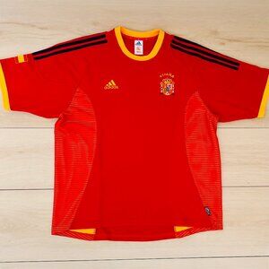 Vintage Adidas 2002 España National Soccer Jersey Home Kit XL / Rare Collectible